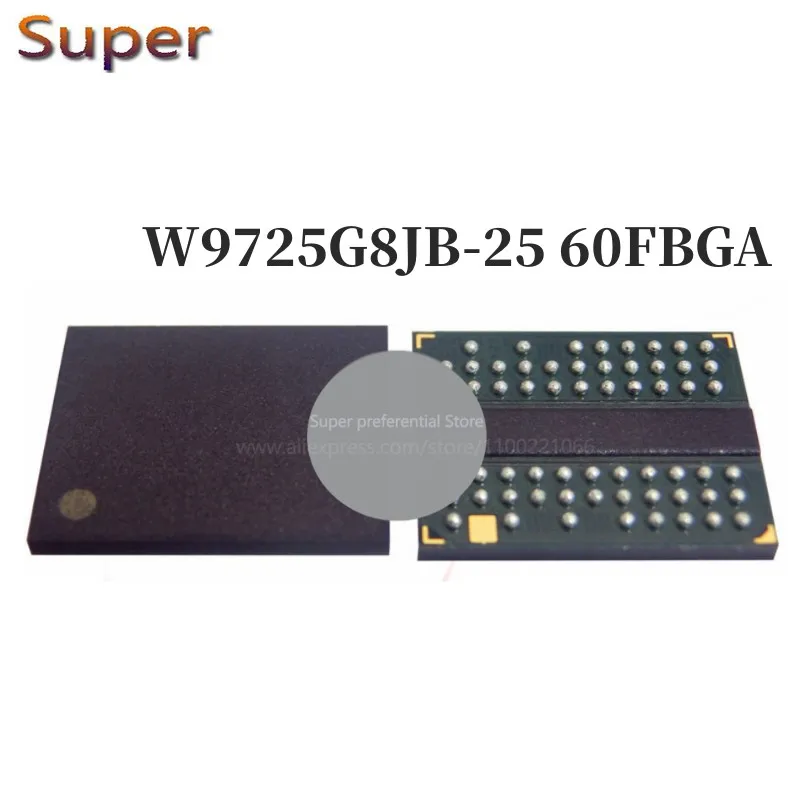 1 шт W9725G8JB-25 60FBGA DDR2 800 Мбит/с 256 Мб 1 шт W9725G8JB-25 60FBGA DDR2 800 Мбит/с 256 Мб