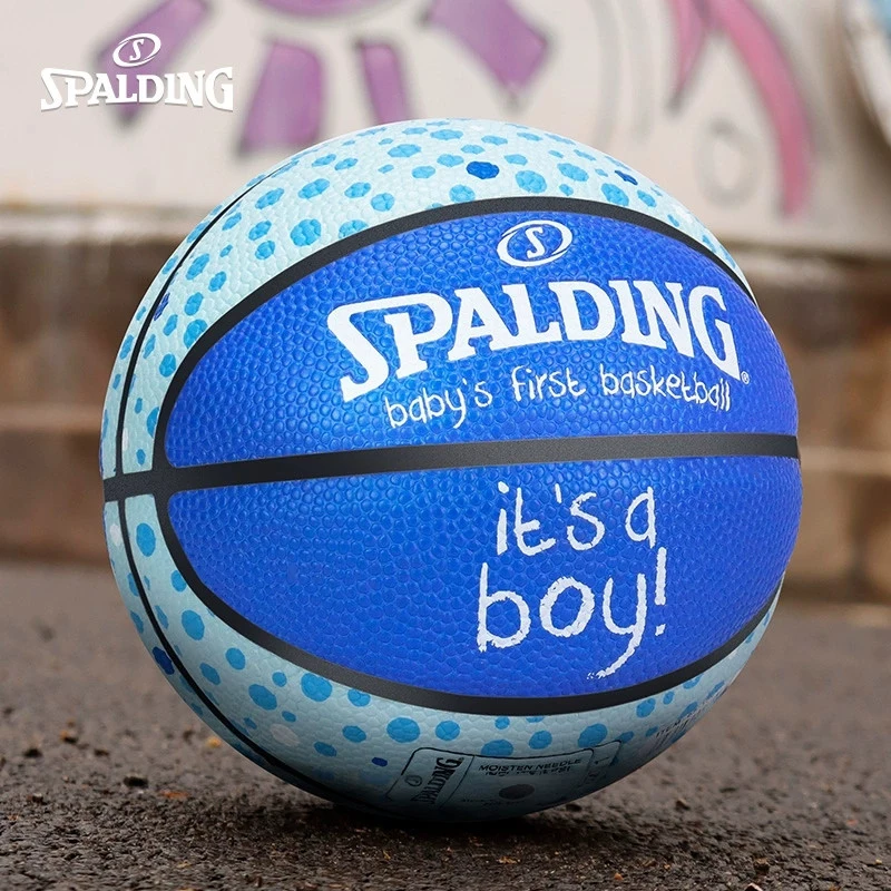 Spalding Babyball Boys and Girls Mini PU Basketball Toys Kindergarten Baby Basketball Size 1