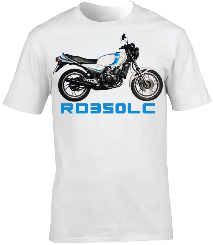 Футболка RD350LC мотоциклетная Байкерская с коротким рукавом и круглым вырезом