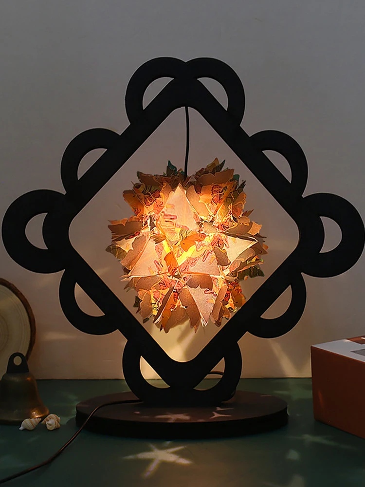 Home Decoration Night Light with USB Charge LED Glowing Flower 3D DIY Chinese New Year Lantern Lamp Paper Carving | Дом и сад
