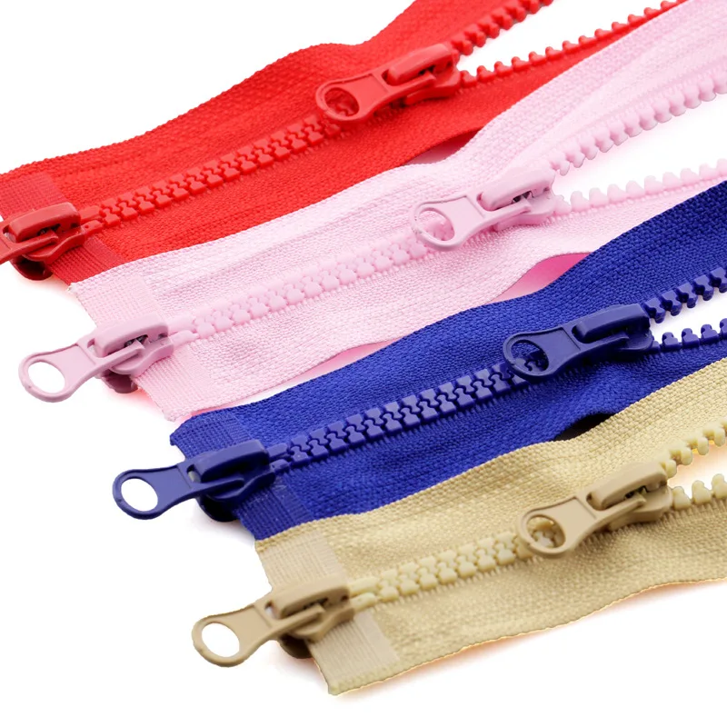 

80/90/100/120/150cm High Quality 5# Open-End Double Sliders Long Resin Zipper DIY Handcraft For Clothing Sewing Down Jacket
