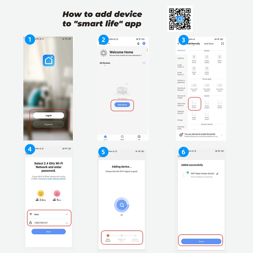 

Water Boiler Smart Switch Home Water Heater Voice Control Remote Control WiFi Switch US Black