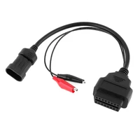 obd ii 16 pin female to 3 pin adapter connector extension cable with a pair crocodile clips fit for fiat alfa lancia 3pin tool