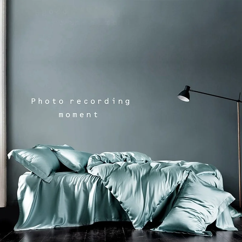 

Premium 100%Eucalyptus Lyocell Plain Duvet Cover Twin Full Queen King size Silky Soft Cooling Bedding set Bed Sheet Pillowcases