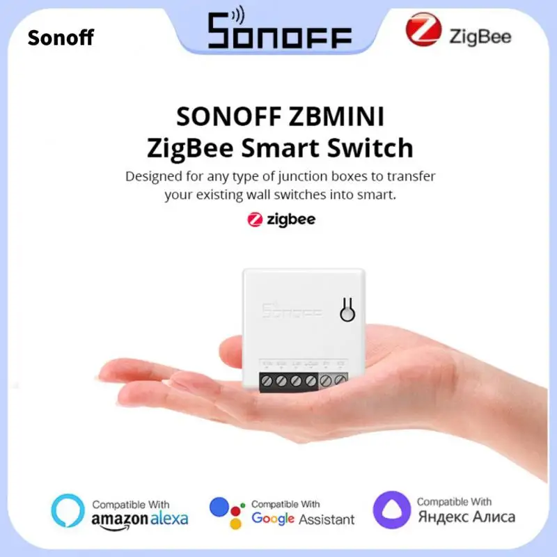 

Мини-переключатель SONOFF ZB Zigbee 3,0 для умного дома, релейный модуль «сделай сам», двустороннее приложение, дистанционное управление, работает с Smartthing SONOFF ZB