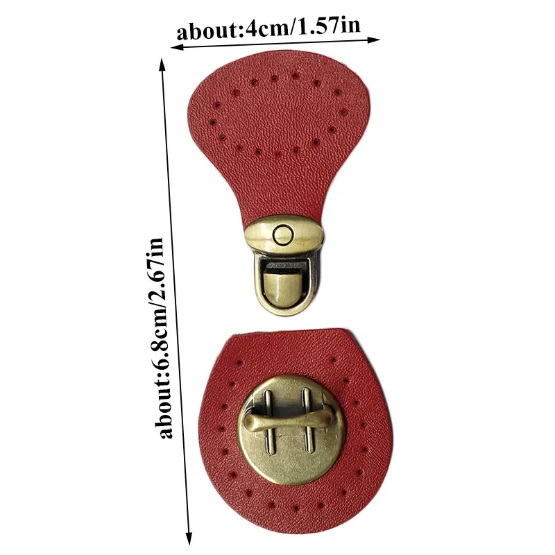 1Pc Leather Bag Lock Multicolor Button Fasteners Snap Buckles Replacement Handmade Bag DIY Clasp Accessories Women Handbag Clasp