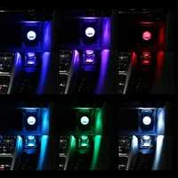 mini usb car led atmosphere light 5v touch switch decorative lamp universal car accessories high quality mood lighting
