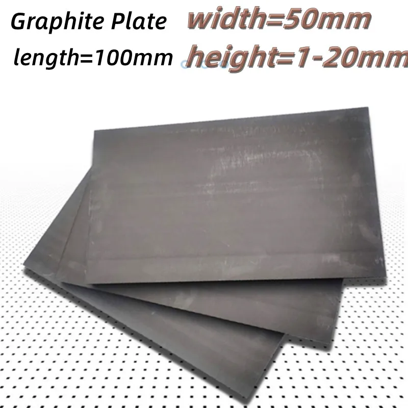 

100X50mm Multi-sizes Graphite Plate Panel Sheet High Pure Carbon Graphite High Purity Electrode Graphite Carbon Sheet