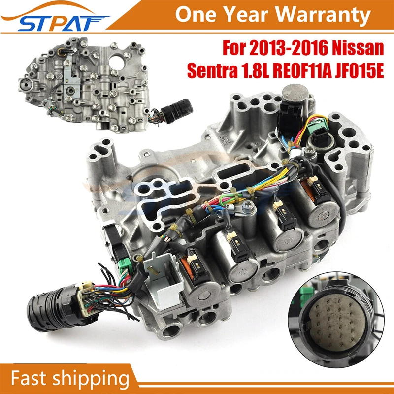 Корпус клапана трансмиссии STPAT OEM JF015E RE0F11A CVT с соленоидами подходит для Nissan Sentra Note