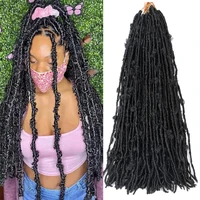 dansama 24inch synthetic long faux butterfly locs crochet hair for black women pre looped soft locs pre twisted braids