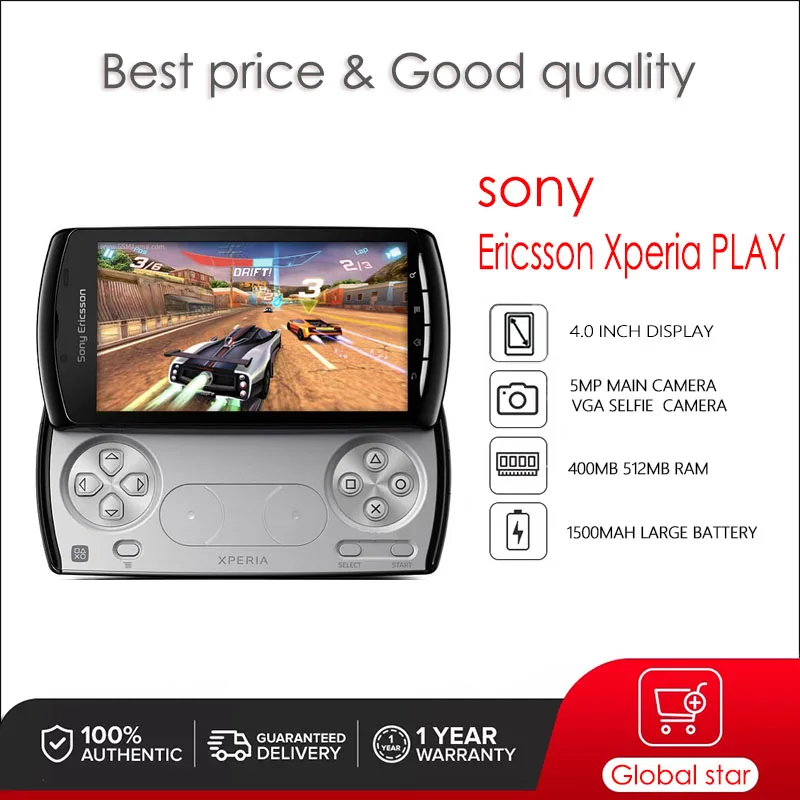 Оригинальный смартфон Sony Ericsson Xperia PLAY Z1i R800i 3G мобильный телефон 4 0 'ɵ Мп R800 Android