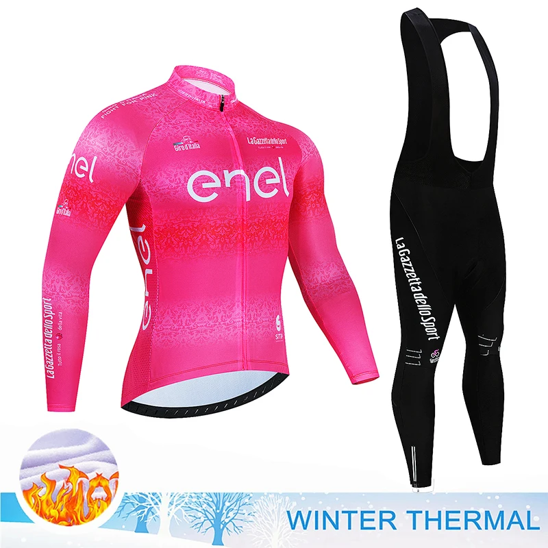 

Трикотажный комплект для велоспорта Tour De Giro De Italia, зимняя одежда для велоспорта, костюм для шоссейных гонок, теплый флисовый Топ, одежда для велоспорта