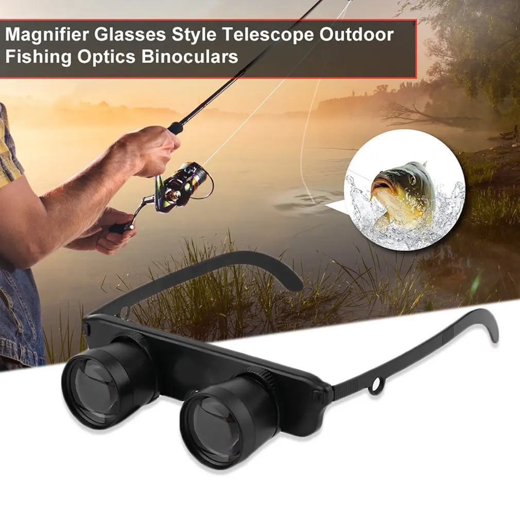 

3 In 1 3x28 Magnifier Glasses Style Telescope Outdoor Fishing Optics Binoculars Fishing Game Watching Tackle Device