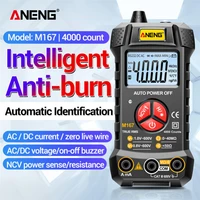 aneng m167 digital multimeter 4000 counts acdc electrical instruments tester auto multimetro true rms transistor ncv multi meter