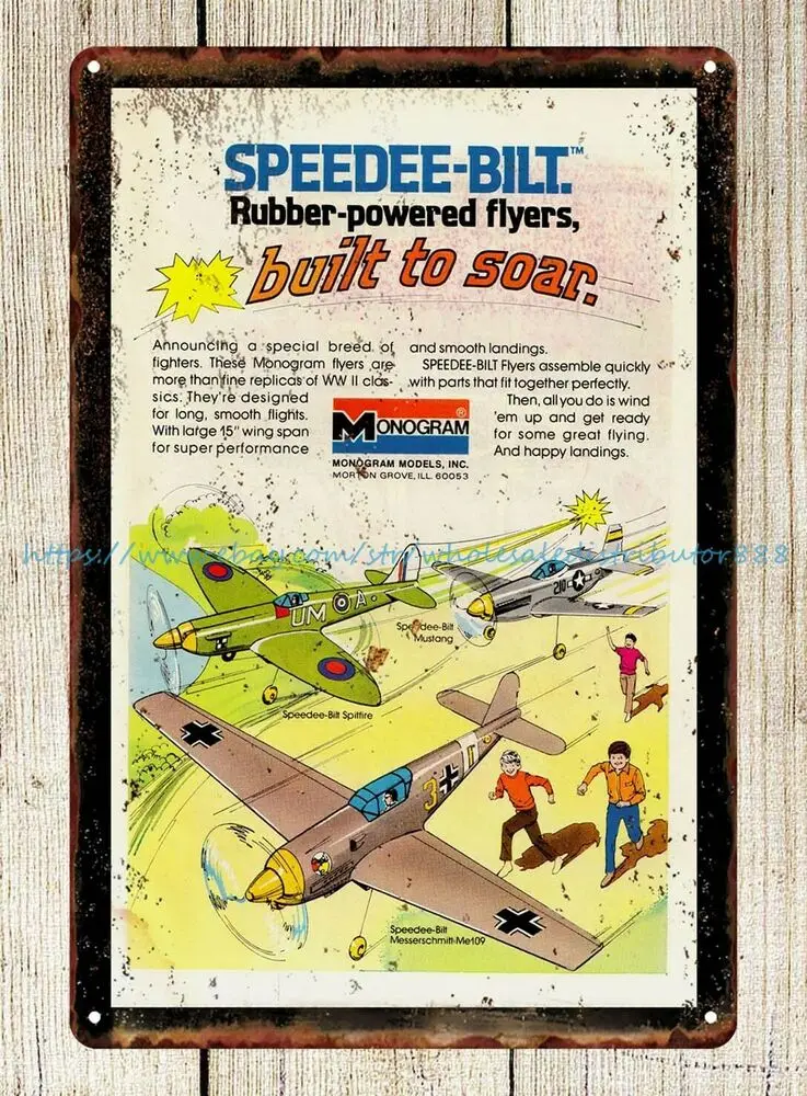 Плакат из металла с монограммой модели самолета 1977 металлический жестяной знак |