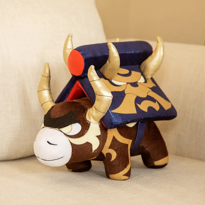 

New game Genshin Impact anime around 30cm doll plush pillow Ara Taki a fighting toy cosplay fighting rock cow