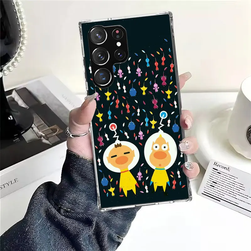 Фото Мягкий чехол для телефона Game P-PikminS 4 для Samsung Galaxy S26 S25 Edge S24 FE S23 S22 Ultra S21 Plus S20 + Art Fundas Back Cover Galax №2