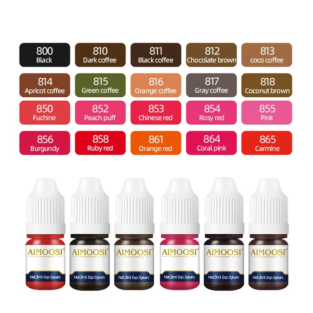 3ml Tattoo Ink Nano Pigment Milkly Colors For Semi Permanent MakeUp Sets Tint Eyebrow Eyeliner Lips Beauty Microblading Pigments 1