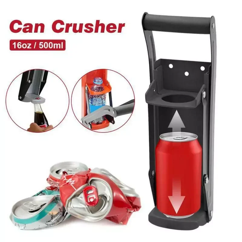 

16 Ounces Heavy Duty Can Crusher Smasher Soda Beer Budweiser Recycling Tool Home Dispensing Can Crusher Bottle Opener Tools