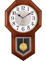 large wood wall clock vintage 3d pendulum clock wall watch mechanism chinese style silent loft relogio parede home decor sc288