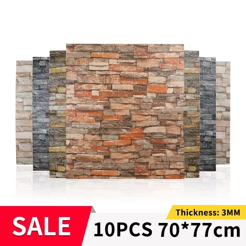 

Водостойкая самоклеящаяся 3d-наклейка на стену, стикер для плитки в стиле ретро, фоновая декорация для спальни, гостиной, 10 фотографий