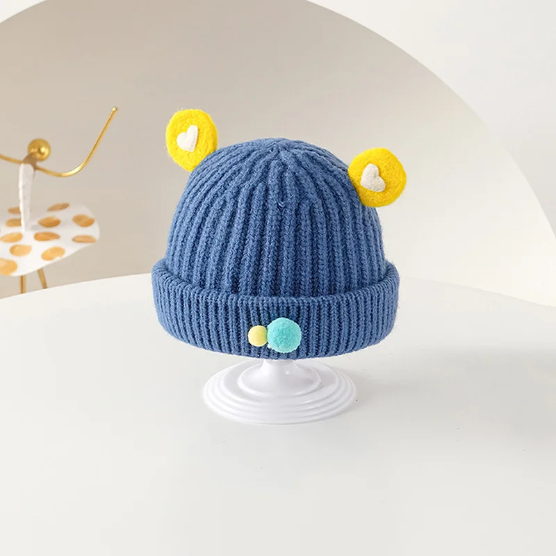 

Baby Hat Knitted Autumn And Winter Children Thickened Baby Cute Antler Hats Gorros For Baby Boy And Girl