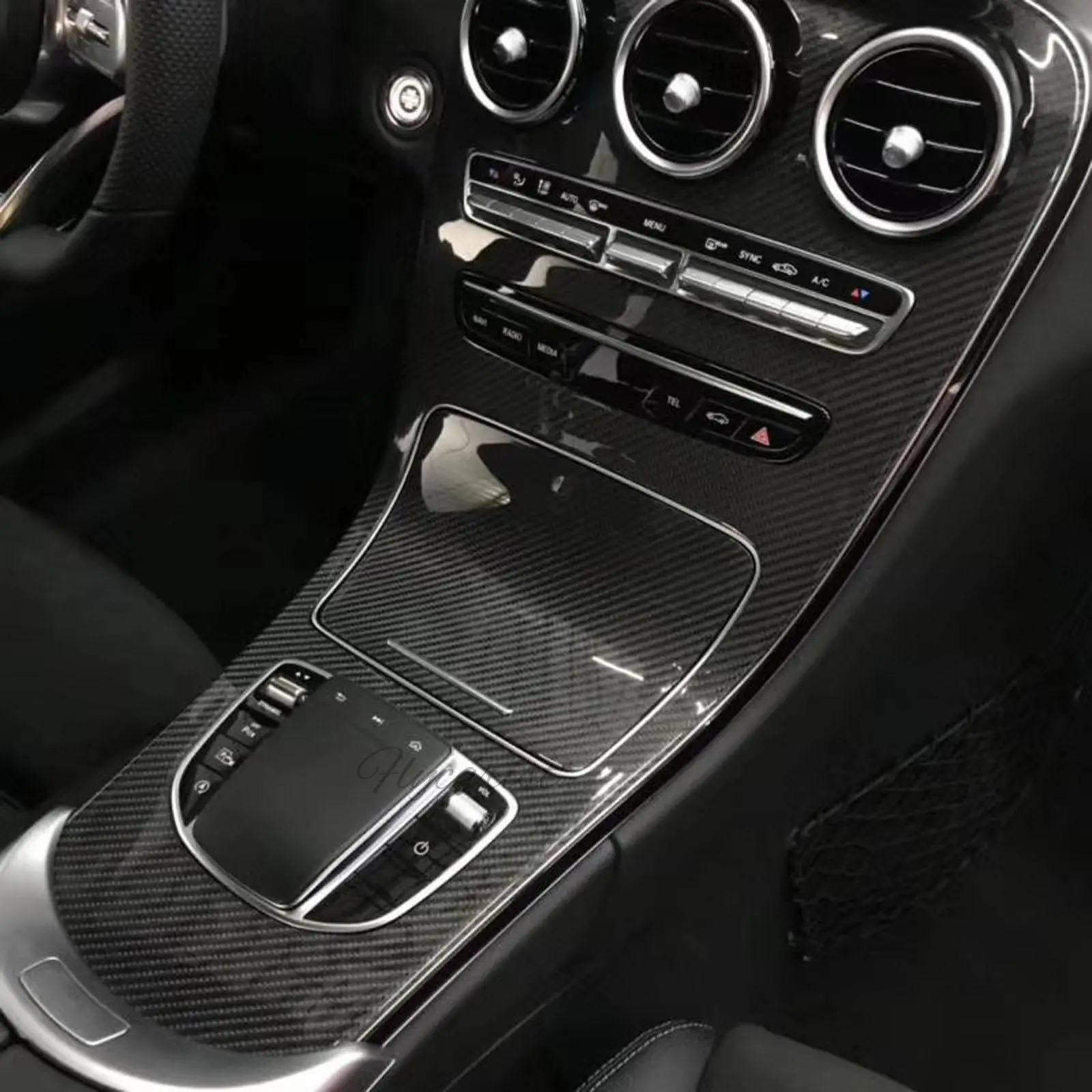 Накладка на панель центральной консоли для Benz C-Class W205 GLC X253 2015-2018