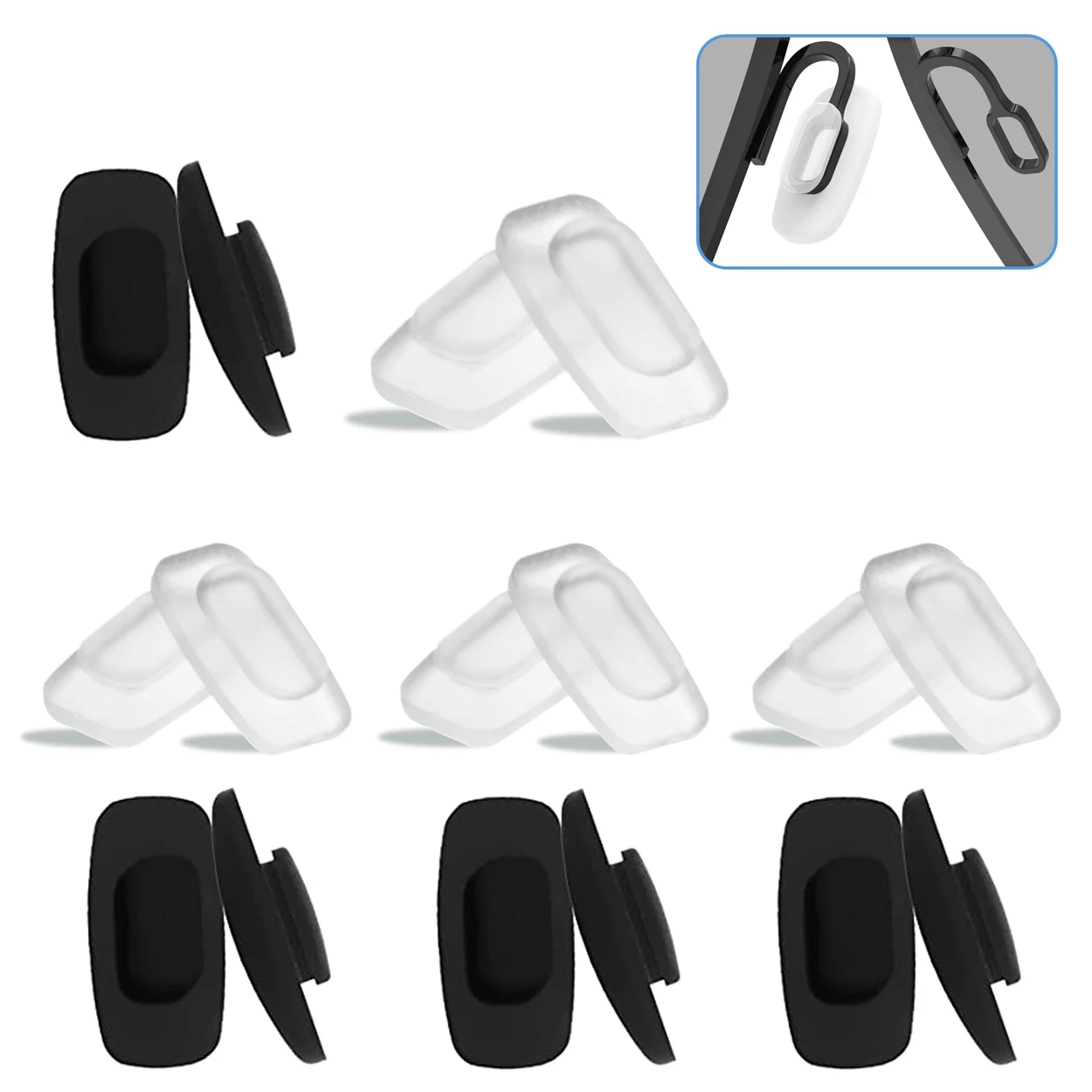Носоупоры Oakley Diecutter OO4137 OX3229, 2/3/4/5/6/8 пар, прозрачные Сменные носоупоры