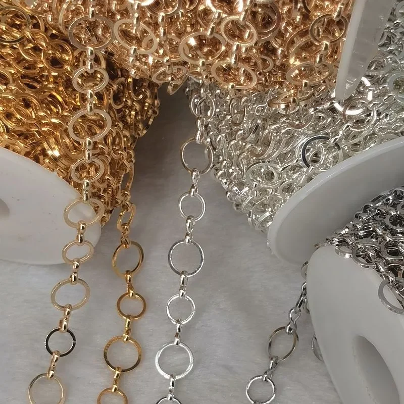 

Метры 8 мм 10 мм, круглые звенья, заднее покрытие, o-образная петля, цепочка, аксессуары для ожерелья, браслета