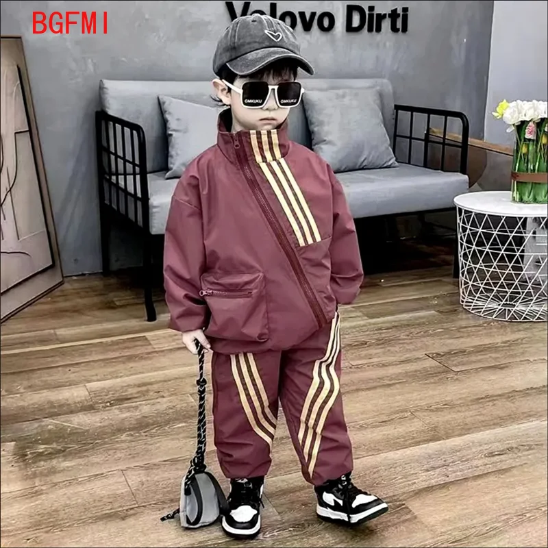 

Korean Kids Sportswear 2-14 Y New Girl Fashion Clothes Suit Tracksuit Spring Autumn Boys Jacket Pants 2Pcs Sets for Teenage