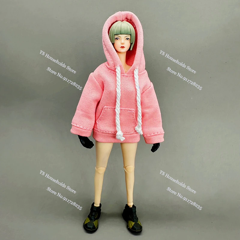 CJG-1227 1/12 Женский солдат однотонные толстовки пальто верхняя одежда с завязками