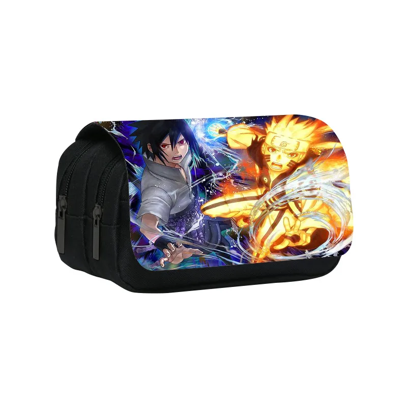 

Naruto Anime Figure Pencil Case Cartoon Uzumaki Naruto Uchiha Itachi High Capacity Stationery Box School Supplies Pencil Bag