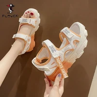 womens wedge sports sandals summer 2022 new net red all match fairy style ladies casual platform increase woman beach sandals