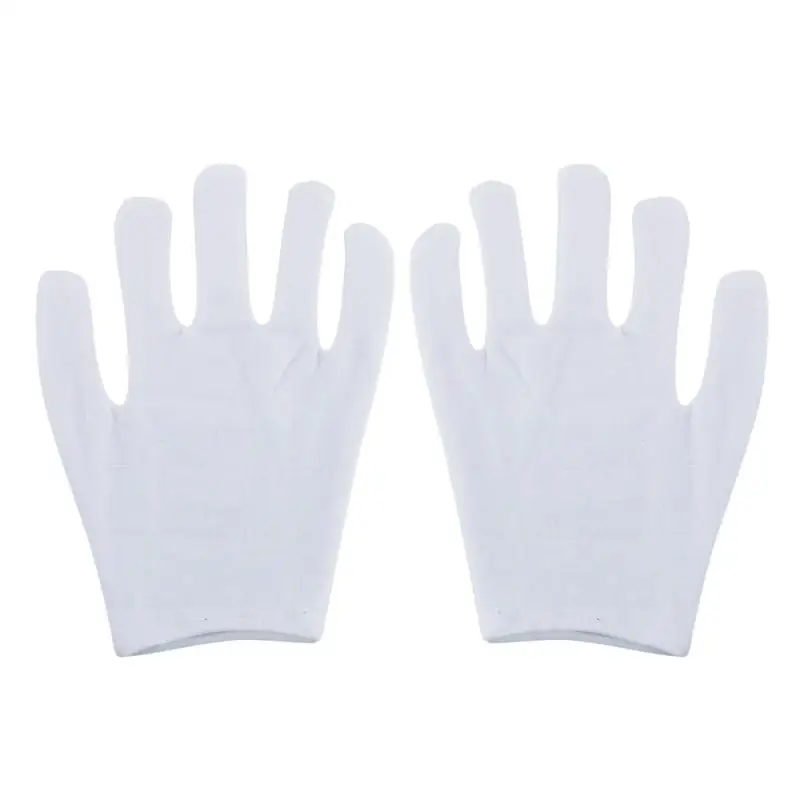 White 100% Cotton Ceremonial gloves for male female/Waiters/ drivers/Jewelry USA