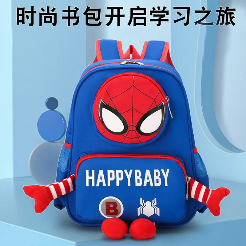 Disney Kindergarten Bag Small School Bag Cartoon Primary School Student Backpack Spiderman Bag Student Bag