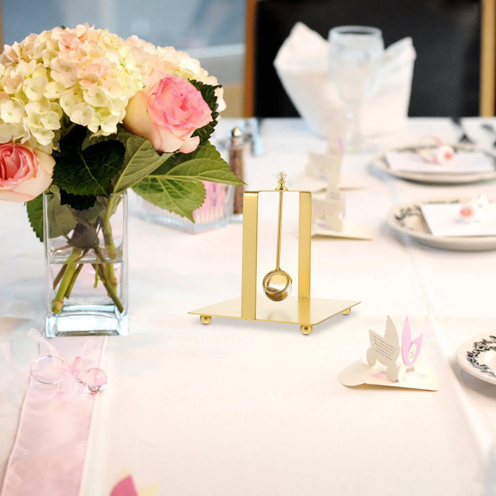 

Tabletop Tissue Storage Rack Desktop Crystal Ball Serviette Holder Tissue Dispenser