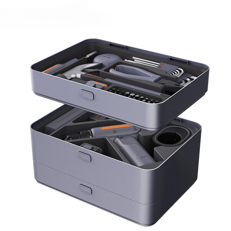 

X3-ABC electric drill set hardware tools household universal box wrench combination luggage box electrician