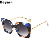boyarn cross border hot style personalized colorful new sunglasses womens fashion glasses square sunglasses womens fashion eur