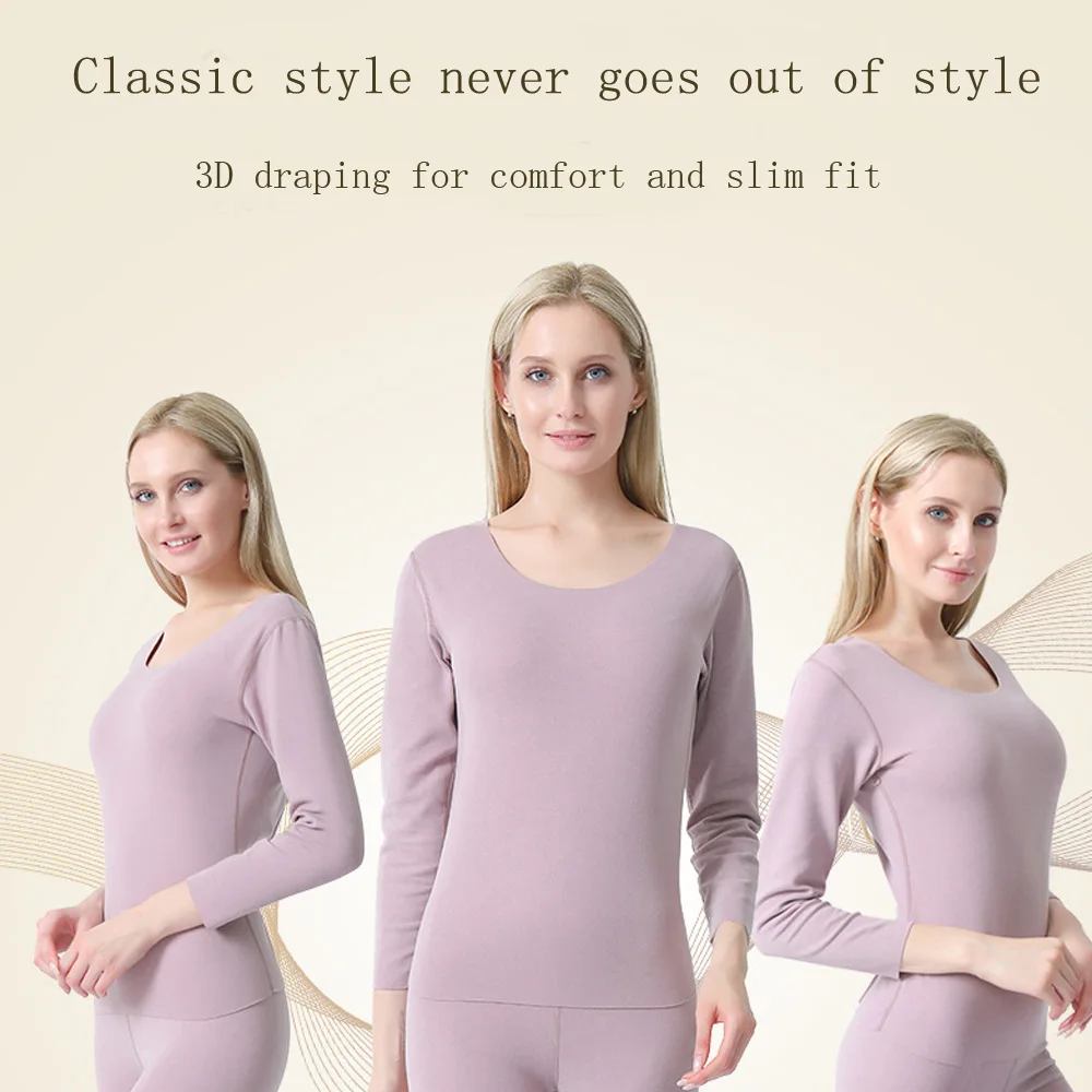 Winter new German velvet cationic autumn clothes long johns suit ladies warm clothes suit wholesale women's warm long johns