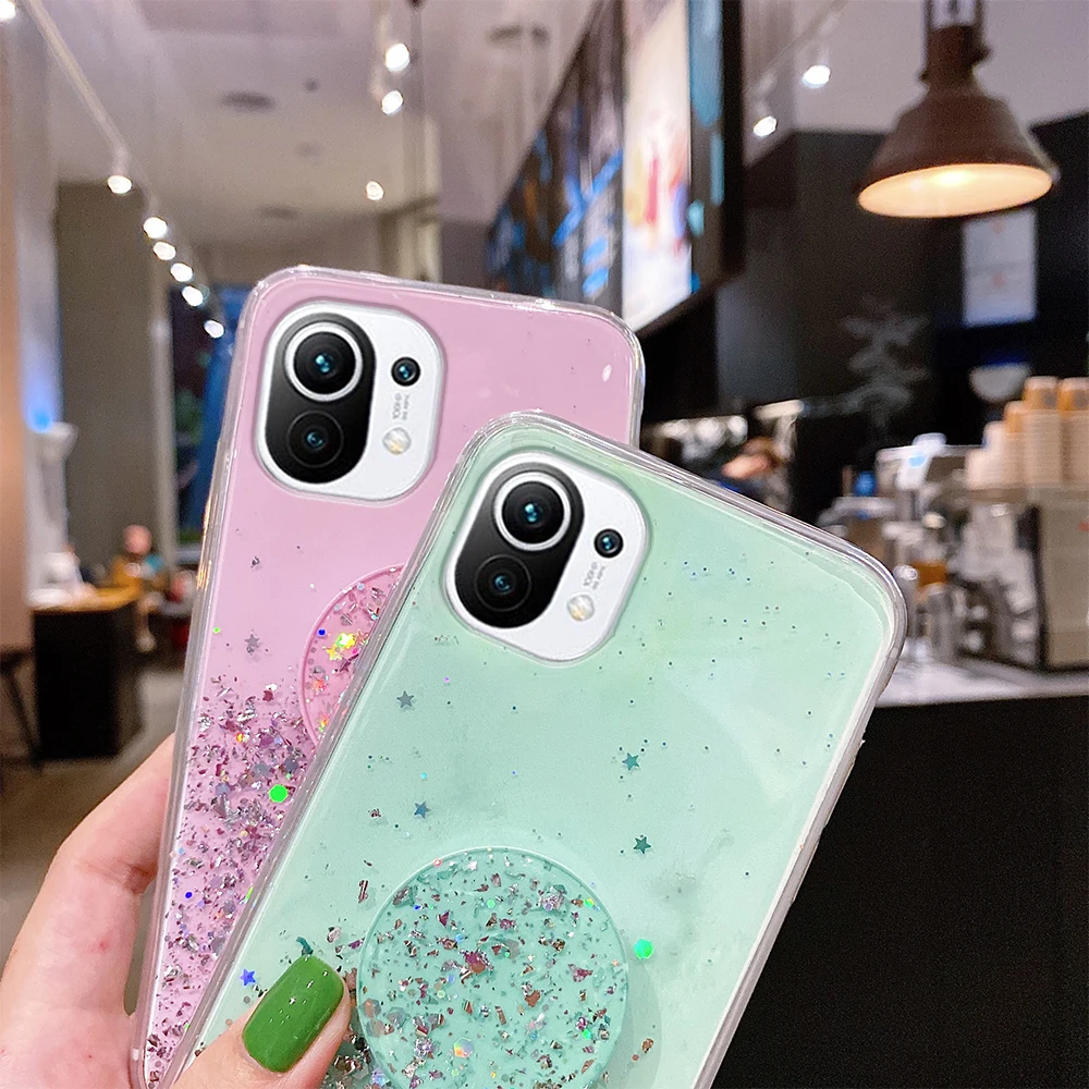 Силиконовый мягкий блестящий чехол из ТПУ для телефона Xiaomi Mi Redmi Note 12 11 11T 10 10S 10T Pro