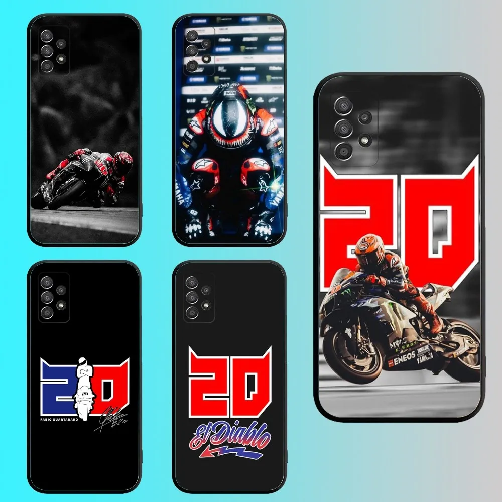 Чехол для телефона Moto NO 20 F-Fabio Q-Quartararo Samsung S 25 24 21 22 23 30 Ultra Plus Fe Lite Note 10 9 5G черный