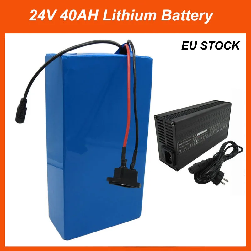 

24V 40AH Electric Bike Bicycle Lithium ion Bateria Pack Akku XT90 1000W 7S 24 Volt 18650 Ebike Batteries With 29.4V 5A Charger