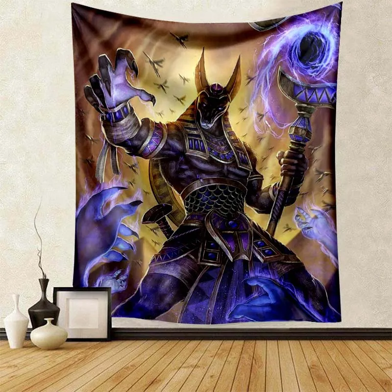 Древний Египетский гобелен Anubis легкий декоративный орнамент супер мягкий для