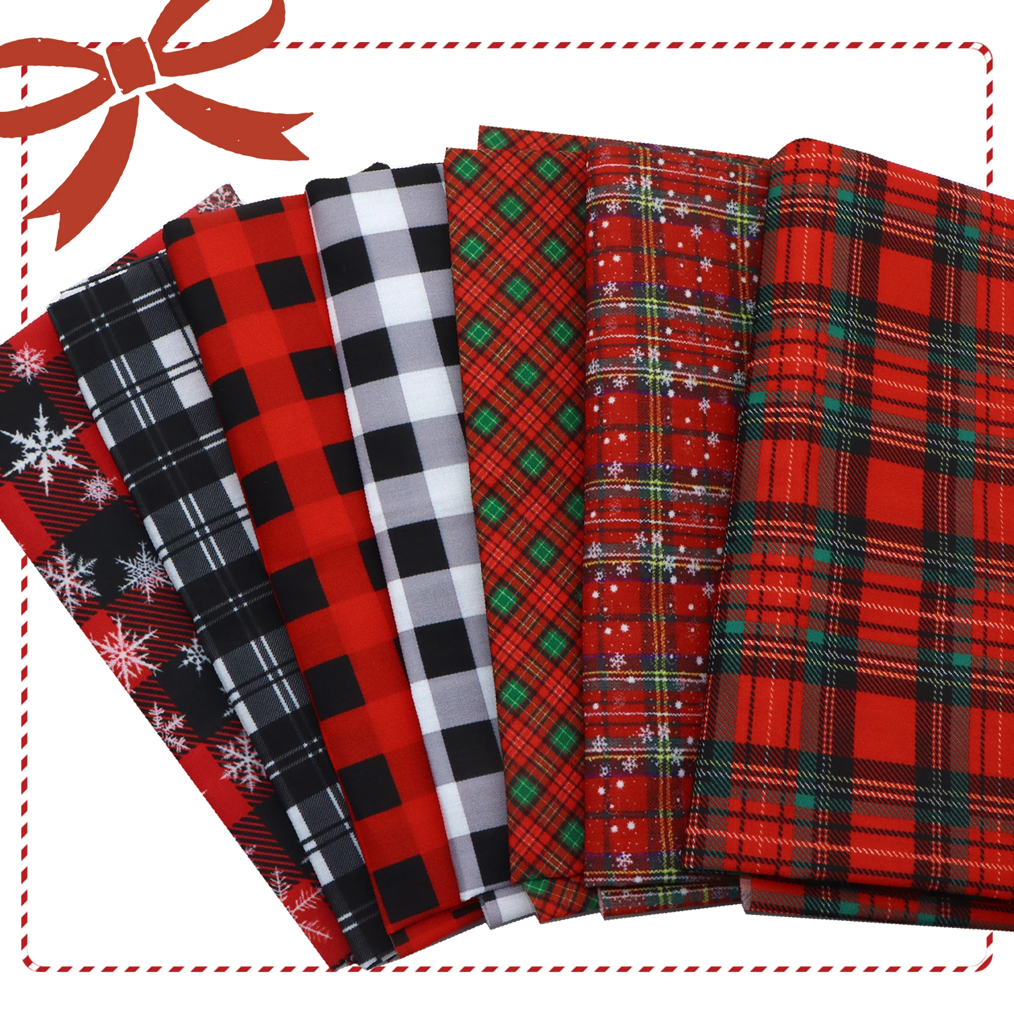 7 шт. 20*25 см клетчатая сетка для рождественских праздников сделай сам пучки ткани