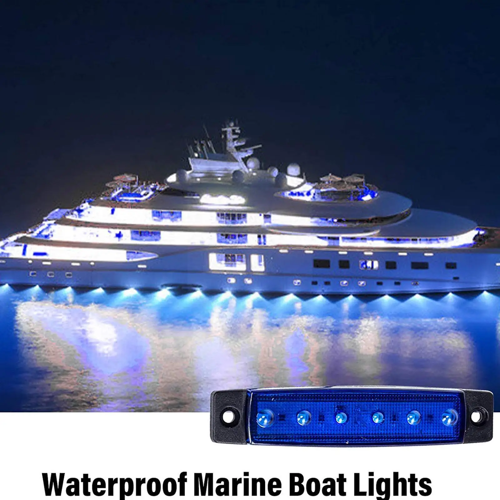 

Marine Boat LED Deck Courtesy Lights Waterproof Stern Transom Light For Most Buses Trucks Trailers And Vans K5N6