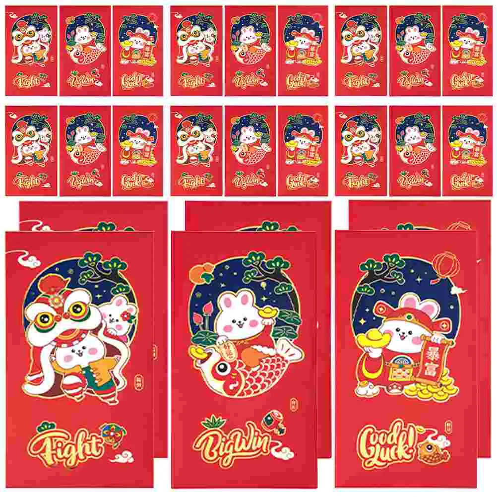 

Red Envelopes Year New Money Chinese Packets Hong Bao Rabbit Festival Spring Bunny Envelope Traditional Lunar Hongbao Party