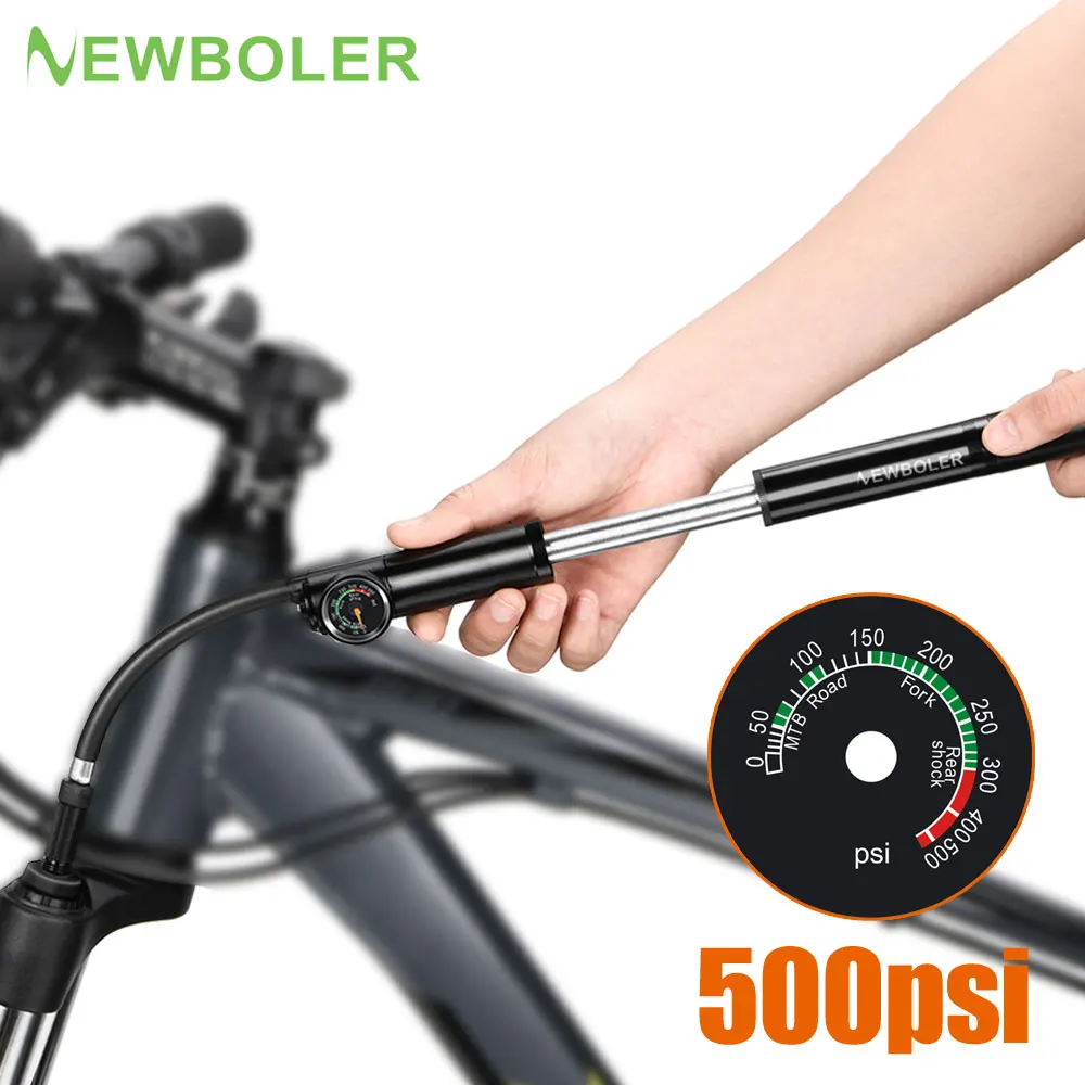 

Portable High-pressure 120 300 500psi Bicycle Air Pump with Gauge for Fork Rear Suspension Shock Absorber Mountain Bike Air Pump