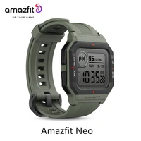 amazfit neo smart watch stn display 5atm waterproof long battery life sports watch for android ios phone bluetooth 5 0 160 mah