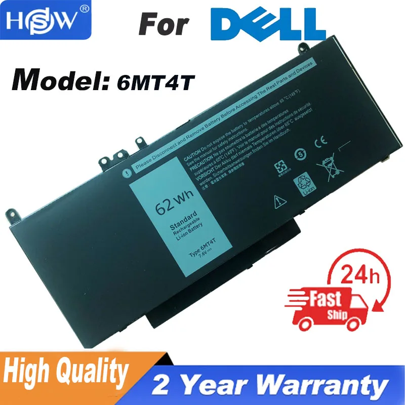 

6MT4T Laptop Battery For Dell Latitude Precision 14 15 5470 E5470 5570 E5570 3510 M3510 Series 7V69Y TXF9M 79VRK 62Wh