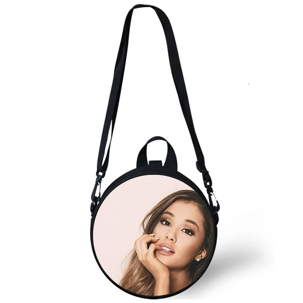 Ariana Grande AG Pop rock Child kindergarten Bag Print Crossbody Shoulder Bags For School Women Mini Round Bagpacks Rugtas Bag